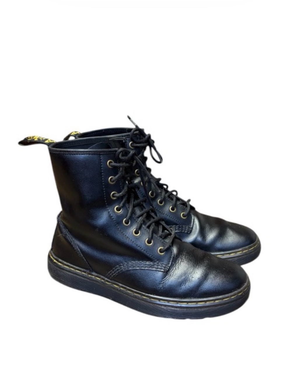 Dr Martens Zavala Combat Boot Unisex Women 10 Men 9 Black AW004 Goth Punk Grunge